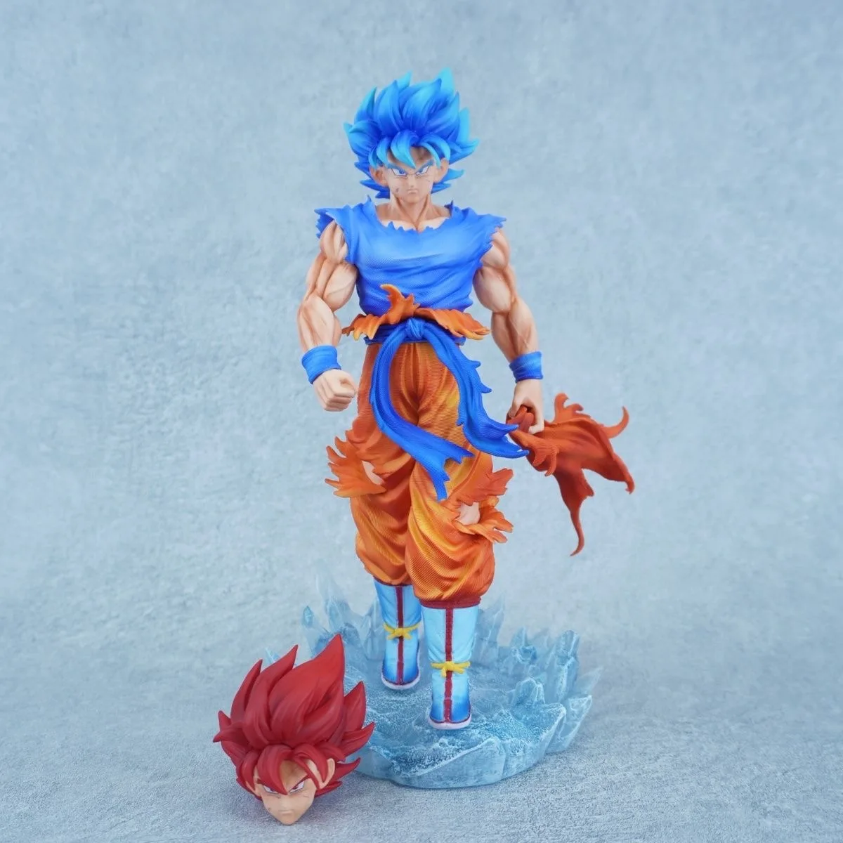 32 cm en stock dragon ball anime figure kirin super bleu goku double tête statue lumineuse pvc modèle à collectionner poupée jouet cadeaux 32 cm en stock dragon ball anime figure kirin super bleu goku double tête statue lumineuse pvc modèle à collectionner poupée jouet cadeaux