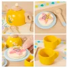 ensemble de jouets de thé de l'après midi en bois, jouet de jeu de rôle pour enfants, idéal pour le jeu de rôle de fête de thé et le développement des compétences sociales
