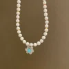 bijoux chics coréens, cadeau de fleurs, collier de perles, marguerite, fleurs, ornements, bohème, ras du cou, pendentif y2k, clavicule, vacances