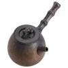 pot à poignée latérale en fer doré japonais, pot simple en céramique domestique, guidon, petite théière, service à thé kung fu, bouilloire à thé