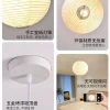 style japonais wabi sabi suspension étude café salle à manger chambre led suspension ronde papier de riz lustre chambre décor luminaire
