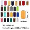 fenrry coloré 284yards fil ciré à coudre en cuir fil de couture long pratique pour l'artisanat bricolage/reliure/réparation de chaussures