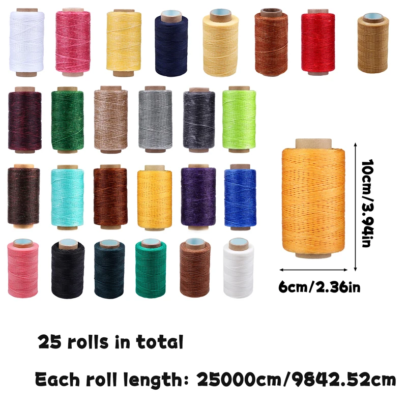 fenrry coloré 284yards fil ciré à coudre en cuir fil de couture long pratique pour l'artisanat bricolage/reliure/réparation de chaussures fenrry coloré 284yards fil ciré à coudre en cuir fil de couture long pratique pour l'artisanat bricolage/reliure/réparation de chaussures