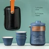 Service à thé de camping en plein air portable, kit de théière, tasse de voyage, tasse exécutif, Kung Fu, voyage d&rsquo;affaires