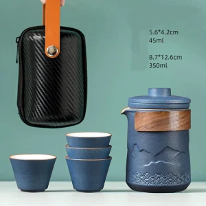Service à thé de camping en plein air portable, kit de théière, tasse de voyage, tasse exécutif, Kung Fu, voyage d&rsquo;affaires