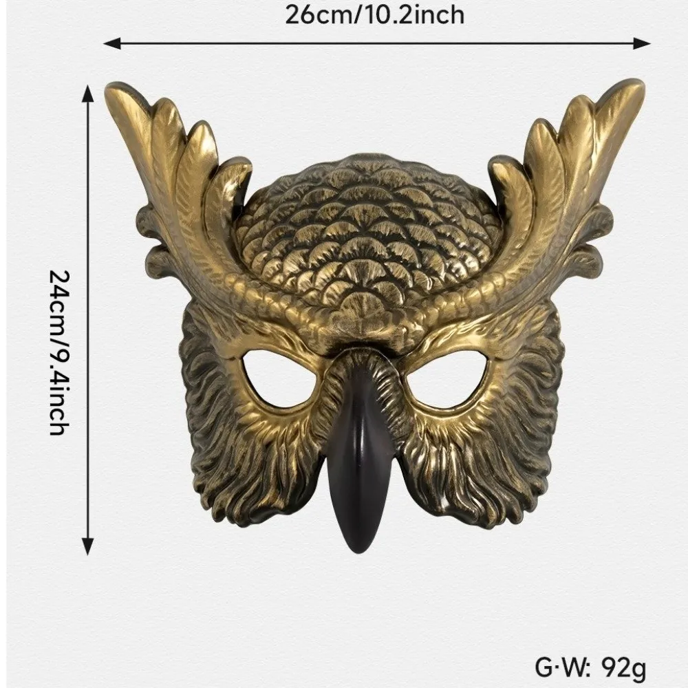 costume d'animal design réaliste masque de hibou matériau pp style effrayant masque complet masque d'oiseau masque de bal masque de tête d'animal mardi gras costume d'animal design réaliste masque de hibou matériau pp style effrayant masque complet masque d'oiseau masque de bal masque de tête d'animal mardi gras