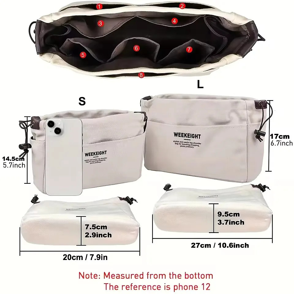 organisateurs de rangement en toile à cordon de serrage, sac à doublure multi poches, sac léger séparateur, sac de rangement de voyage portable organisateurs de rangement en toile à cordon de serrage, sac à doublure multi poches, sac léger séparateur, sac de rangement de voyage portable