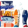 1 paire cadeau respirant tabi chaussettes décontracté doux motif de poisson chaussettes chaussettes drôles usage quotidien