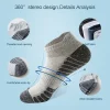 chaussettes de course athlétiques à la cheville chaussettes de sport coupe basse chaussettes rembourrées respirantes pour hommes femmes 5 paires / lot de chaussettes