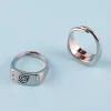 bague en métal, 2 pièces, anime japonais naruto konohagakure, cadeau