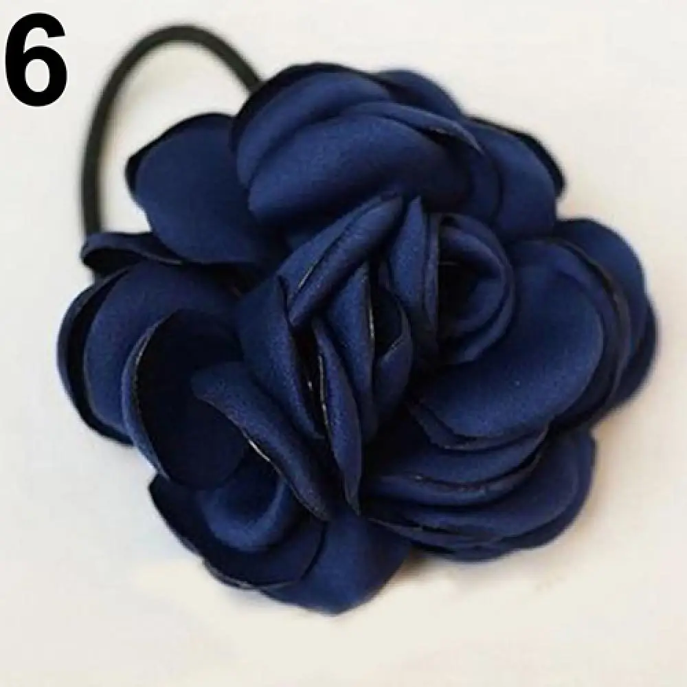 femmes bandeau de cheveux corde couleur unie attaches de cheveux camélia fleur élastique pour queue de cheval scrunchie bandeau dame chapeaux accessoire de cheveux femmes bandeau de cheveux corde couleur unie attaches de cheveux camélia fleur élastique pour queue de cheval scrunchie bandeau dame chapeaux accessoire de cheveux