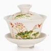 gaiwan traditionnel chinois élégant, théière en céramique, bol avec couvercle, service à thé kung fu, tasse à thé standard