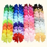 Ensembles de pinces à cheveux avec nœud de couleur aléatoire, 40 pièces, pinces à cheveux simples de vacances, accessoires pour cheveux pour bébés filles
