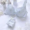 sous vêtements japonais pour filles, soutien gorge confortable et respirant brodé, doux et sexy