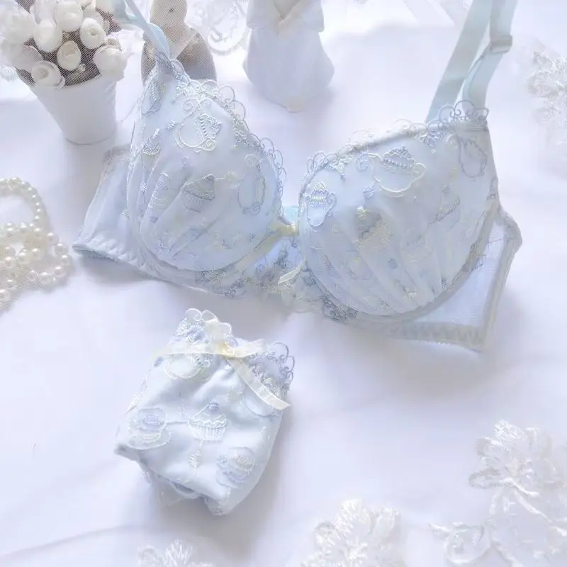 sous vêtements japonais pour filles, soutien gorge confortable et respirant brodé, doux et sexy sous vêtements japonais pour filles, soutien gorge confortable et respirant brodé, doux et sexy