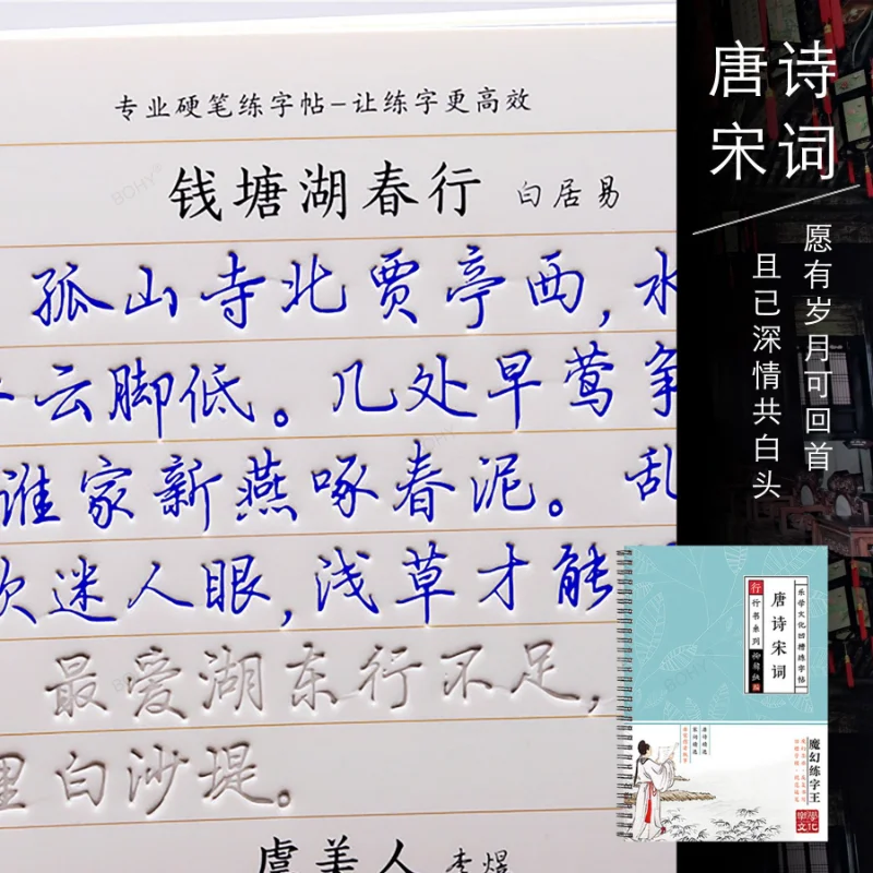 cahier de calligraphie à stylo avec caractères chinois, pratique de la petite jetée régulière en cours d'exécution, stylo plume cahier de calligraphie à stylo avec caractères chinois, pratique de la petite jetée régulière en cours d'exécution, stylo plume