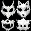 masque de fête crâne, démon, loup garou, tigres, demi visage, masque de danse d'halloween, bal de promo, costume de cosplay, accessoire