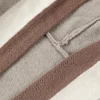 cardigan long à capuche pour femmes, automne hiver 2023, rayures verticales, design avec poches, vêtements d'extérieur à la mode