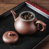 yixing théière en argile violette, théière de grande capacité, pot unique avec filtre intégré en acier inoxydable, service à thé kungfu domestique