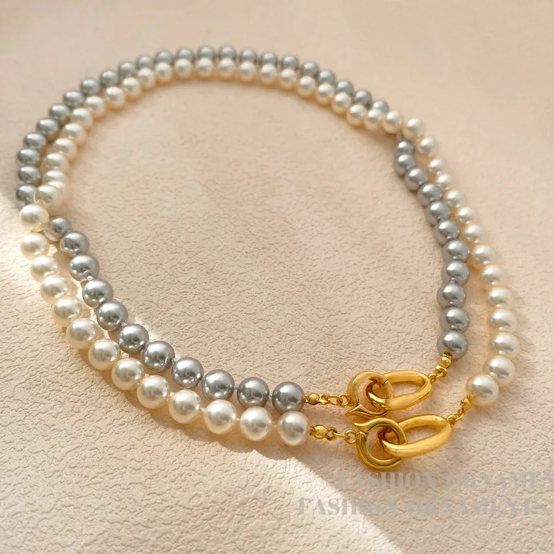 collier de perles simulées pour femmes, bijoux modernes, tempérament élégant, cadeaux féminins, accessoires de conception simple, tendance, nouveau, 2023 collier de perles simulées pour femmes, bijoux modernes, tempérament élégant, cadeaux féminins, accessoires de conception simple, tendance, nouveau, 2023