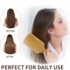 brosse à cheveux en bambou, peigne en bambou en bois naturel, brosse démêlante, peigne à dents larges et à queue pour cheveux épais/fins/bouclés/secs