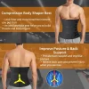 ceinture d'entraînement de taille pour hommes, pour perte de poids, en néoprène, modelant le corps, sauna, entraînement, sueur, ceinture abdominale avec doubles sangles, vêtements modelants