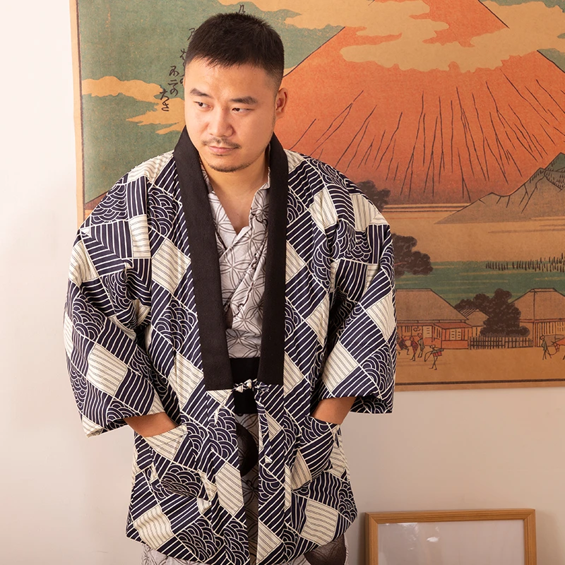 hiver haori japon traditionnel cardigan coton chaud kimono vintage femmes hommes asiatique style folklorique pyjamas harajuku samouraï yukata hiver haori japon traditionnel cardigan coton chaud kimono vintage femmes hommes asiatique style folklorique pyjamas harajuku samouraï yukata