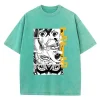 t shirt en coton délavé pour homme, dessin animé japonais, dandadan okarun, haute qualité, esthétique, à la mode
