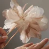 fée soie fleur bâtons de cheveux fourchettes en forme de u épingles à cheveux clips latéraux perles pendentif chapeaux bijoux de cheveux floraux pour femmes filles