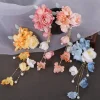 fée gland hanfu cheveux accessoires perle style ancien style chinois pince à cheveux chapeaux coloré fleur épingle à cheveux fête