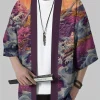 2025 kimono japonais pour hommes traditionnel japonais relief culture robe imprimée yukata vêtements japonais décontracté kimono ample