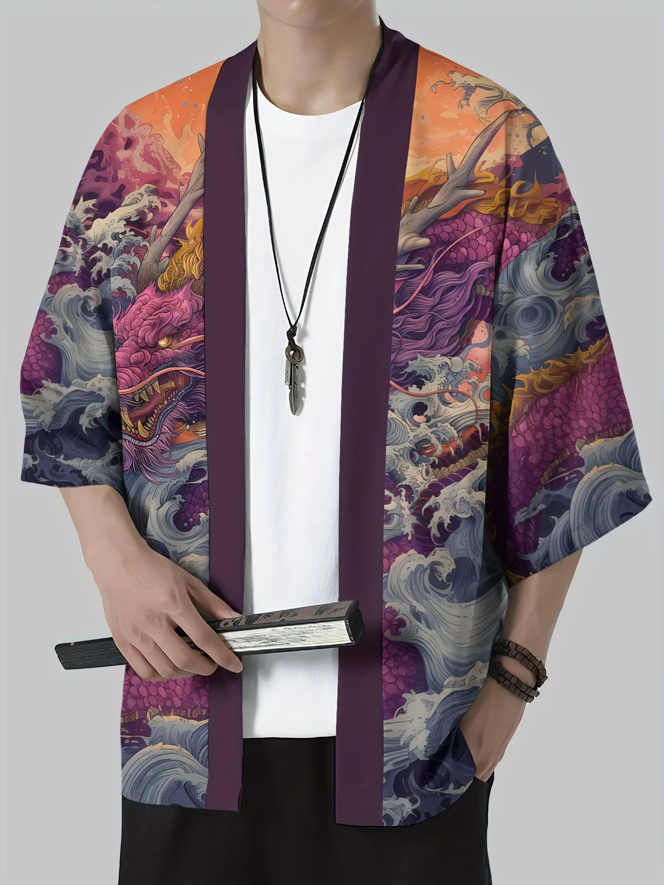 2025 kimono japonais pour hommes traditionnel japonais relief culture robe imprimée yukata vêtements japonais décontracté kimono ample 2025 kimono japonais pour hommes traditionnel japonais relief culture robe imprimée yukata vêtements japonais décontracté kimono ample