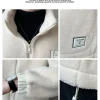 veste polaire pour hommes style coréen hiver épaissi coton rembourré manteau mâle streetwear vêtements d'extérieur décontractés vestes d'hiver hommes manteau