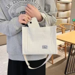 Sac fourre-tout à bandoulière en velours côtelé, sac à bandoulière carré pour femmes, sac fourre-tout décontracté, sac à bandoulière, sac organisateur de voyage Sac fourre-tout à bandoulière en velours côtelé, sac à bandoulière carré pour femmes, sac fourre-tout décontracté, sac à bandoulière, sac organisateur de voyage