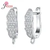 différents modèles de boucles d'oreilles en cristal de style coréen, argent regardé 925 véritable, accessoires de bijoux pour le bricolage