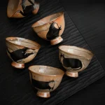 Tasse à thé japonaise rétro Vintage en céramique, tasse à thé chinoise Kung Fu hôte, tasse unique faite à la main, tasses de dessin animé de chat mignon, verres à thé Tasse à thé japonaise rétro Vintage en céramique, tasse à thé chinoise Kung Fu hôte, tasse unique faite à la main, tasses de dessin animé de chat mignon, verres à thé