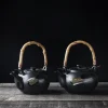 théière japonaise en céramique peinte à la main, pot simple, théière filtrée à la main, théière kung fu créative, service à thé domestique, infuseur à thé