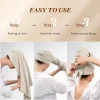 serviette pour cheveux en microfibre, enveloppe extra large, séchage rapide, avec bande élastique, serviette pour cheveux douce ultra absorbante, turban enveloppant