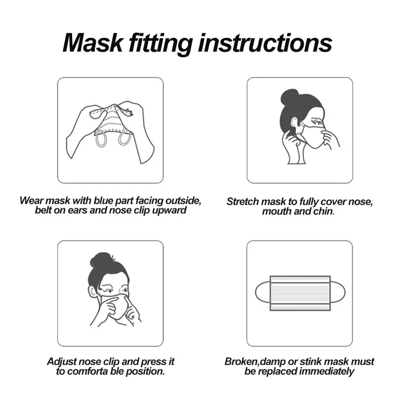 masque facial jetable noir non tissé, 3 couches, filtre anti poussière, masques de protection respirants pour adultes, 10/50 pièces, en stock masque facial jetable noir non tissé, 3 couches, filtre anti poussière, masques de protection respirants pour adultes, 10/50 pièces, en stock
