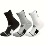 Chaussettes d’équipage athlétiques confortables pour hommes, coussin de performance, adaptées aux sports de plein air, 3 paires Chaussettes d’équipage athlétiques confortables pour hommes, coussin de performance, adaptées aux sports de plein air, 3 paires
