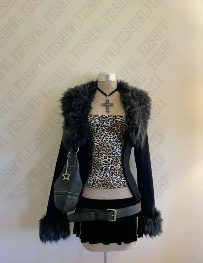 Y2K femmes vêtements classique personnalité Harajuku esthétique femme mode fille chaude décontracté marée Vintage mince Chic à la mode 90s manteau Y2K femmes vêtements classique personnalité Harajuku esthétique femme mode fille chaude décontracté marée Vintage mince Chic à la mode 90s manteau