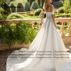 osquernovia robe de mariée moderne en satin épaules dénudées appliques bouton chérie robe de soirée de mariage personnalisé