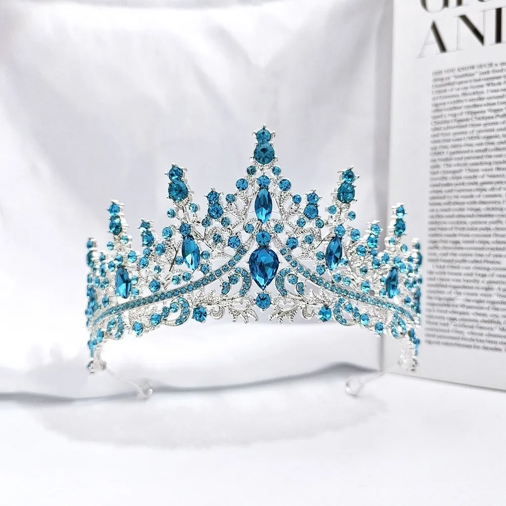 bijoux de cheveux à la mode, couronnes en cristal baroque, couronne de princesse élégante de luxe, ornement brillant, couvre chef de mariée vintage pour femmes et filles bijoux de cheveux à la mode, couronnes en cristal baroque, couronne de princesse élégante de luxe, ornement brillant, couvre chef de mariée vintage pour femmes et filles