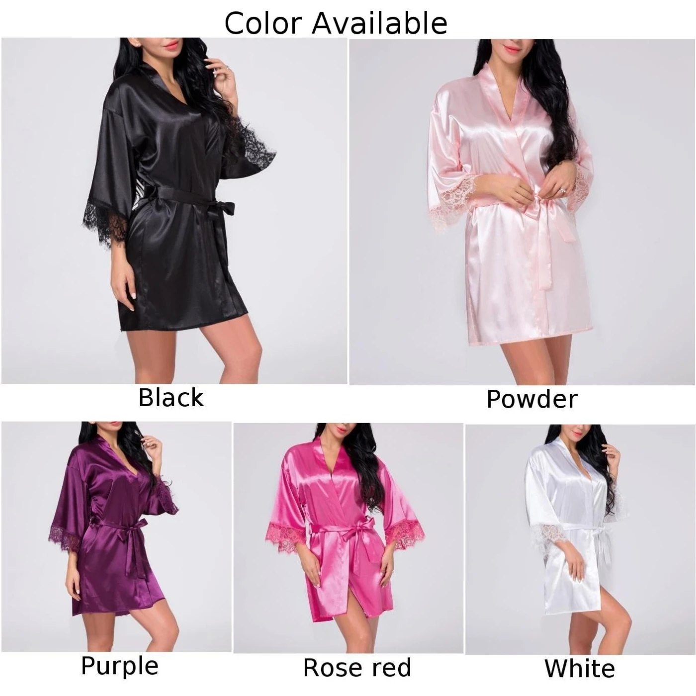 femmes sexy robe en satin solide kimono robe mode robe de bain sexy dentelle chemise de nuit femme mariage mariée robe de demoiselle d'honneur femmes sexy robe en satin solide kimono robe mode robe de bain sexy dentelle chemise de nuit femme mariage mariée robe de demoiselle d'honneur