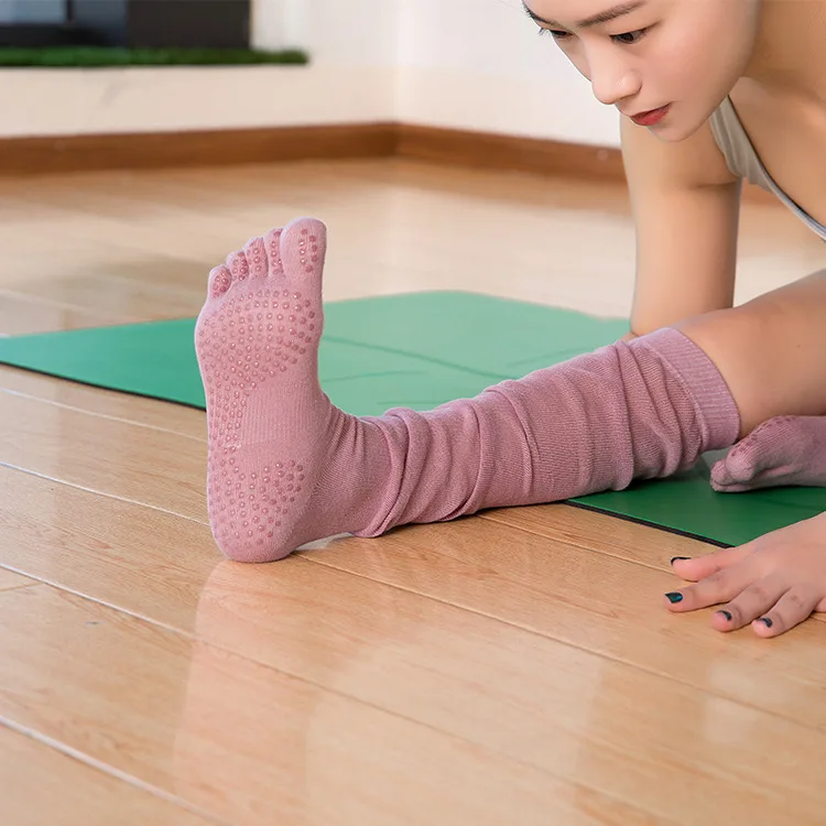 chaussettes au dessus du genou à cinq doigts de haute qualité, semelles sous le genou, chaussettes tabi fines en silicone, chaussettes antidérapantes pour pilates chaussettes au dessus du genou à cinq doigts de haute qualité, semelles sous le genou, chaussettes tabi fines en silicone, chaussettes antidérapantes pour pilates