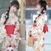 kimono cosplay women's formal attire traditional improvement clothes japanese cute pink literary and artistic portrait dress