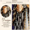 rideau jacquard de luxe, noir, argent, gris, pour salon, chambre à coucher, hall d'entrée, nouvelle collection 2018
