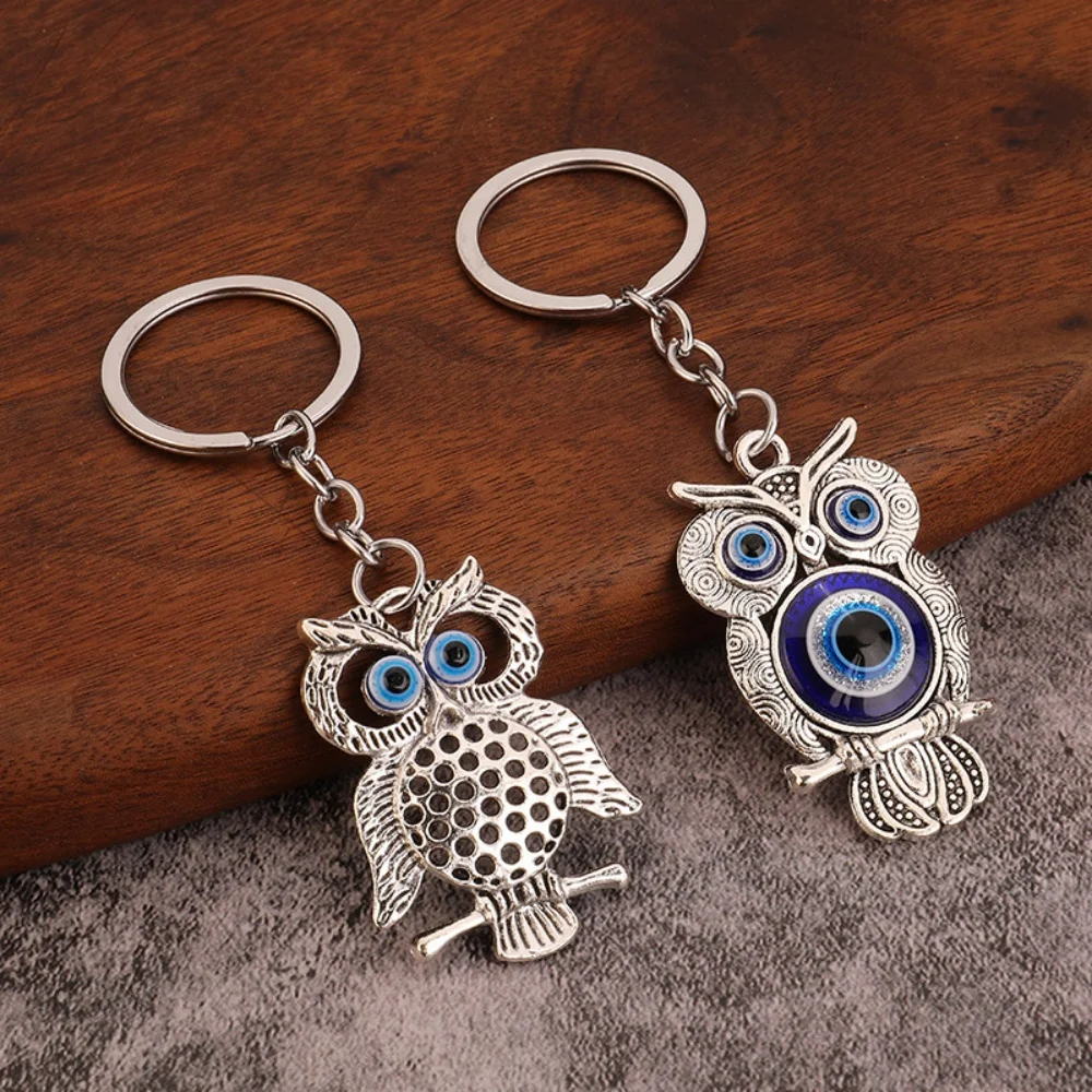 couleur argent bleu profond hibou animal femmes sac accessoires religieux mauvais œil porte clés pendentif voiture clé et porte clés couleur argent bleu profond hibou animal femmes sac accessoires religieux mauvais œil porte clés pendentif voiture clé et porte clés