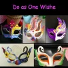 masque de torche demi visage de chat pour hommes et femmes, dessin animé à la main bricolage, style japonais, fournitures de fête et de balle, nouveau