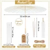 6 120 ensembles 33 pouces parapluies en papier pour parasol de mariage parasol en papier blanc parapluie cadeau décoratif pour accessoires de photographie de mariage